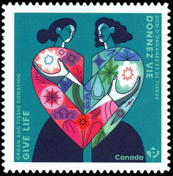 Organ and Tissue Donation - Quarterly Pack Die Cut Canada Postage Stamp