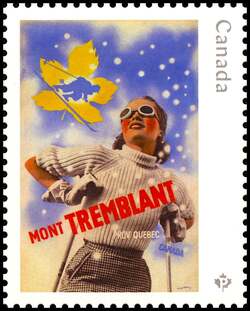 Mont Tremblant - WA Canada Postage Stamp | Vintage Travel Posters