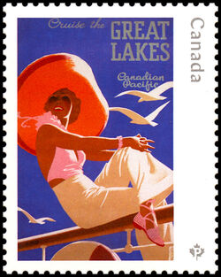 Cruise the Great Lakes - Canadian Pacific - WA Canada Postage Stamp | Vintage Travel Posters