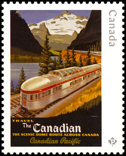 Travel The Canadian - WA Canada Postage Stamp | Vintage Travel Posters