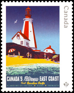 Canada’s Picturesque East Coast - WA Canada Postage Stamp | Vintage Travel Posters