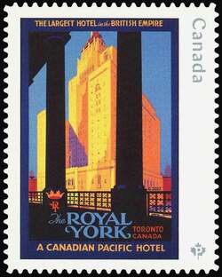 The Royal York - Quarterly Pack Die Cut Canada Postage Stamp | Vintage Travel Posters