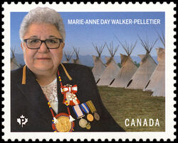 Marie-Anne Day Walker-Pelletier - WA Canada Postage Stamp | Indigenous Leaders