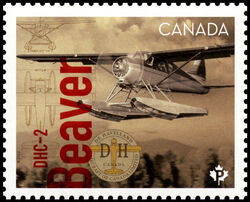 De Havilland Canada DHC-2 Beaver - WA Canada Postage Stamp | Canadians in Flight
