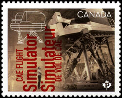 CAE Flight Simulator - WA Canada Postage Stamp | Canadians in Flight