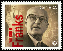 Wilbur Rounding Franks - Quarterly Pack Die Cut Canada Postage Stamp | Canadians in Flight