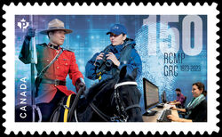 Royal Canadian Mounted Police 150th Anniversary - Quarterly Pack Die Cut Canada Postage Stamp