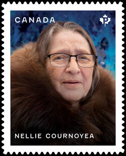 Nellie Cournoyea - Quarterly Pack Die Cut Canada Postage Stamp | Indigenous Leaders