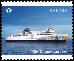 Chi-Cheemaun - Quarterly Pack Die Cut Canada Postage Stamp | Ferries