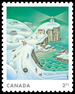 Rugged Coastal Landscape - WA Canada Postage Stamp | Christmas 2023