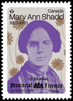 Mary Ann Shadd - Quarterly Pack Die Cut Canada Postage Stamp | Black History Month
