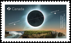 Total Solar Eclipse - Quarterly Pack Die Cut Canada Postage Stamp