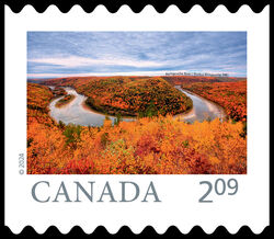 Restigouche River - NB - Quarterly Pack Die Cut Canada Postage Stamp