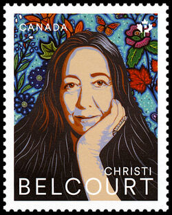 Christi Belcourt - WA Canada Postage Stamp | Indigenous Leaders