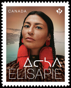 Elisapie Isaac - Quarterly Pack Die Cut Canada Postage Stamp | Indigenous Leaders