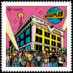MusiquePlus - Quarterly Pack Die Cut Canada Postage Stamp | MuchMusic - MusiquePlus