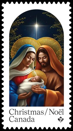 Holy Family - Quarterly Pack Die Cut Canada Postage Stamp
