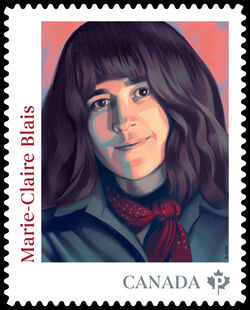 Marie-Claire Blais - Quarterly Pack Die Cut Canada Postage Stamp | French-Canadian Authors