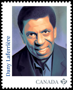 Dany Laferriere - Quarterly Pack Die Cut Canada Postage Stamp | French-Canadian Authors