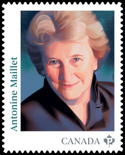 Antonine Maillet - Quarterly Pack Die Cut Canada Postage Stamp | French-Canadian Authors