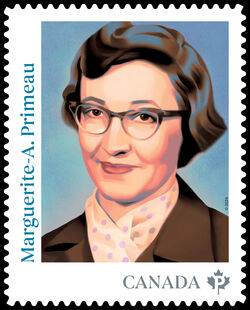 Marguerite A. Primeau - Quarterly Pack Die Cut Canada Postage Stamp | French-Canadian Authors