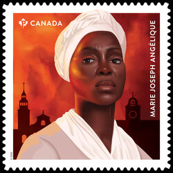 Marie Joseph Angelique - Quarterly Pack Die Cut Canada Postage Stamp | Black History Month