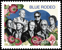 Blue Rodeo - Quarterly Pack Die Cut Canada Postage Stamp | Canadian Recording Artists