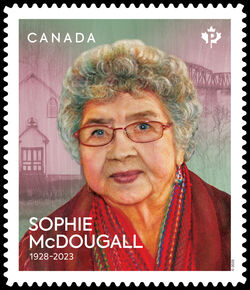 Sophie McDougall - Quarterly Pack Die Cut Canada Postage Stamp | Indigenous Leaders