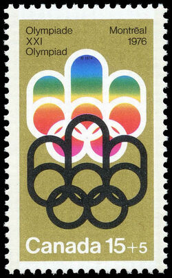 Symbol of the Montreal Games - Gold - F Canada Postage Stamp | 1976 Olympic Games