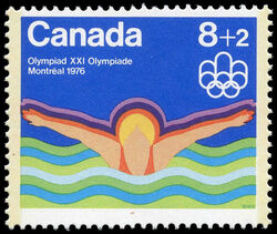 Swimming - LF Canada Postage Stamp | 1976 Olympic Games, Water Sports