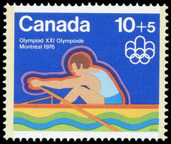 Rowing -  Canada Postage Stamp | 1976 Olympic Games, Water Sports