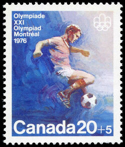 Soccer -  Canada Postage Stamp | 1976 Olympic Games, Team Sports and Gymnastics