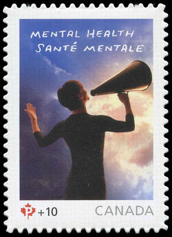 Mental Health - Quarterly Pack Die Cut Canada Postage Stamp
