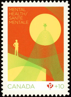 Mental Health - Quarterly Pack Die Cut Canada Postage Stamp