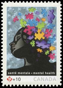 Mental Health - Quarterly Pack Die Cut Canada Postage Stamp