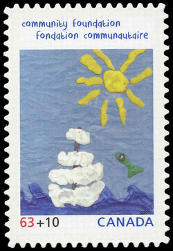 Floating Adrift - Canada Post Community Foundation - Quarterly Pack Die Cut Canada Postage Stamp