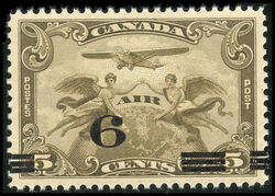 Air - 6 Overprint - Shifted Overprint Canada Postage Stamp