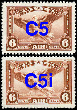 Daedalus in Flight, Air - Yellow Brown Canada Postage Stamp