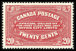 Special Delivery Stamp, Special Delivery for First Class Mail Only Within City Limits - Wet Printing - 41 Mm Wide Canada Postage Stamp