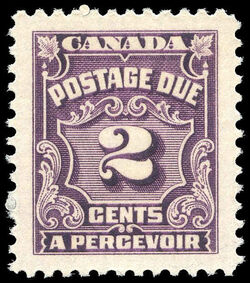 Postage Due - Fourth Issue - Number 2 - Red Violet Canada Postage Stamp | Postage Due