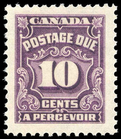 Postage Due - Fourth Issue - Number 10 - Red Violet Canada Postage Stamp | Postage Due