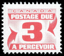 Centennial Postage Due - Number 3 - First Issue - Very DF Canada Postage Stamp | Postage Due
