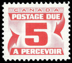 Centennial Postage Due - Number 5 - First Issue - Very DF Canada Postage Stamp | Postage Due