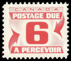 Centennial Postage Due - Number 6 - First Issue - Very DF Canada Postage Stamp | Postage Due