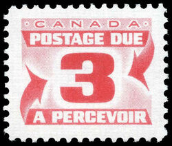 Centennial Postage Due - Number 3 - Third Issue - DF Canada Postage Stamp | Postage Due