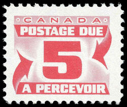 Centennial Postage Due - Number 5 - Fourth Issue Canada Postage Stamp | Postage Due