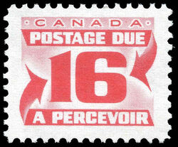 Centennial Postage Due - Number 16 - Third Issue - Line to Left of 16 Canada Postage Stamp | Postage Due