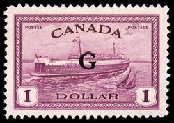 Train Ferry, Prince Edward Island - Red Violet - G Overprint Canada Postage Stamp