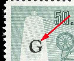 Canada's Textile Industry - Light Green - G Overprint - Fishhook G Canada Postage Stamp