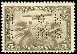 Air - OHMS - 4 Holes in Vertical H Bars Canada Postage Stamp
